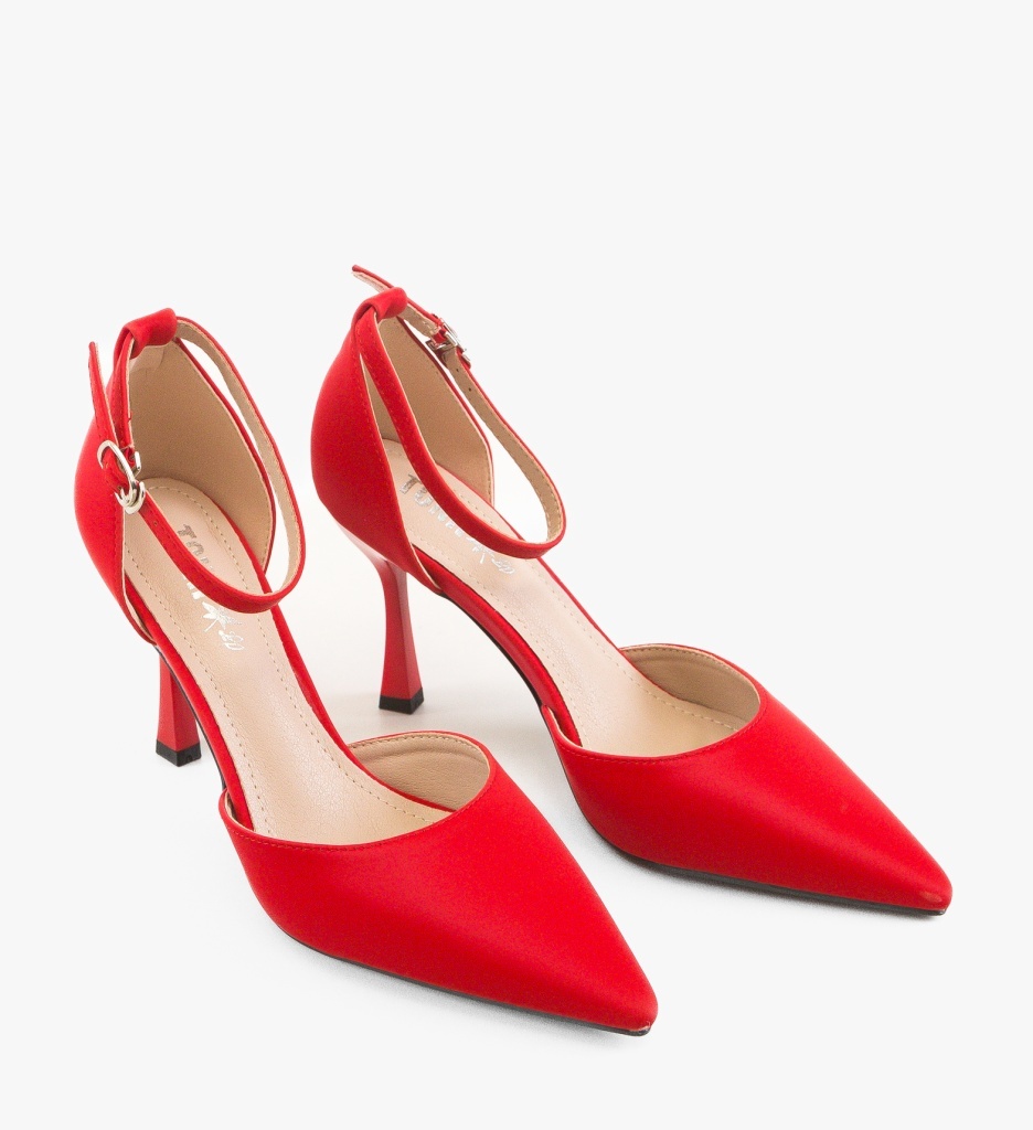 Pantofi cu Toc Zaker Roșii Eleganți - imagine 5
