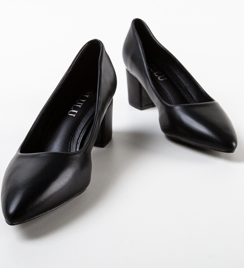 Pantofi Dama Kamile Negri cu Toc Eleganti - imagine 6