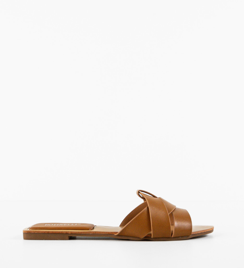 Papuci Dama Olova Camel | Confort și Stil - imagine 4