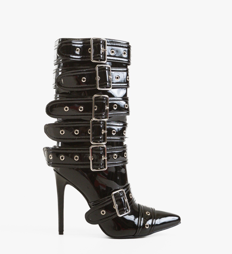 Botine Dama Uraj Negre Depurtat - Eleganță și Stil