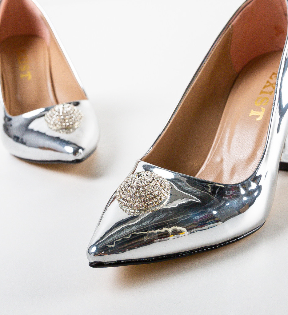 Pantofi dama Helsink Argintii - Eleganță și Stil - imagine 5