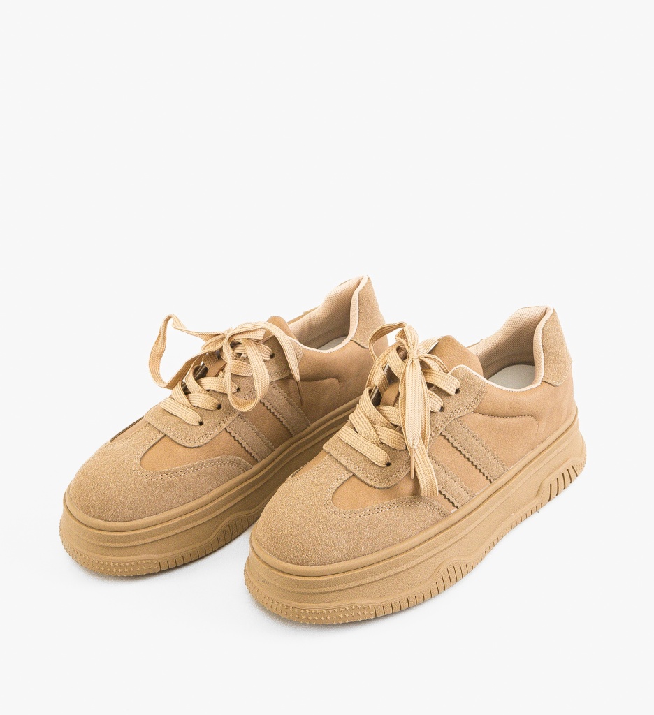 Sneakers Dama Carlas Bej - Confort și Stil - imagine 4