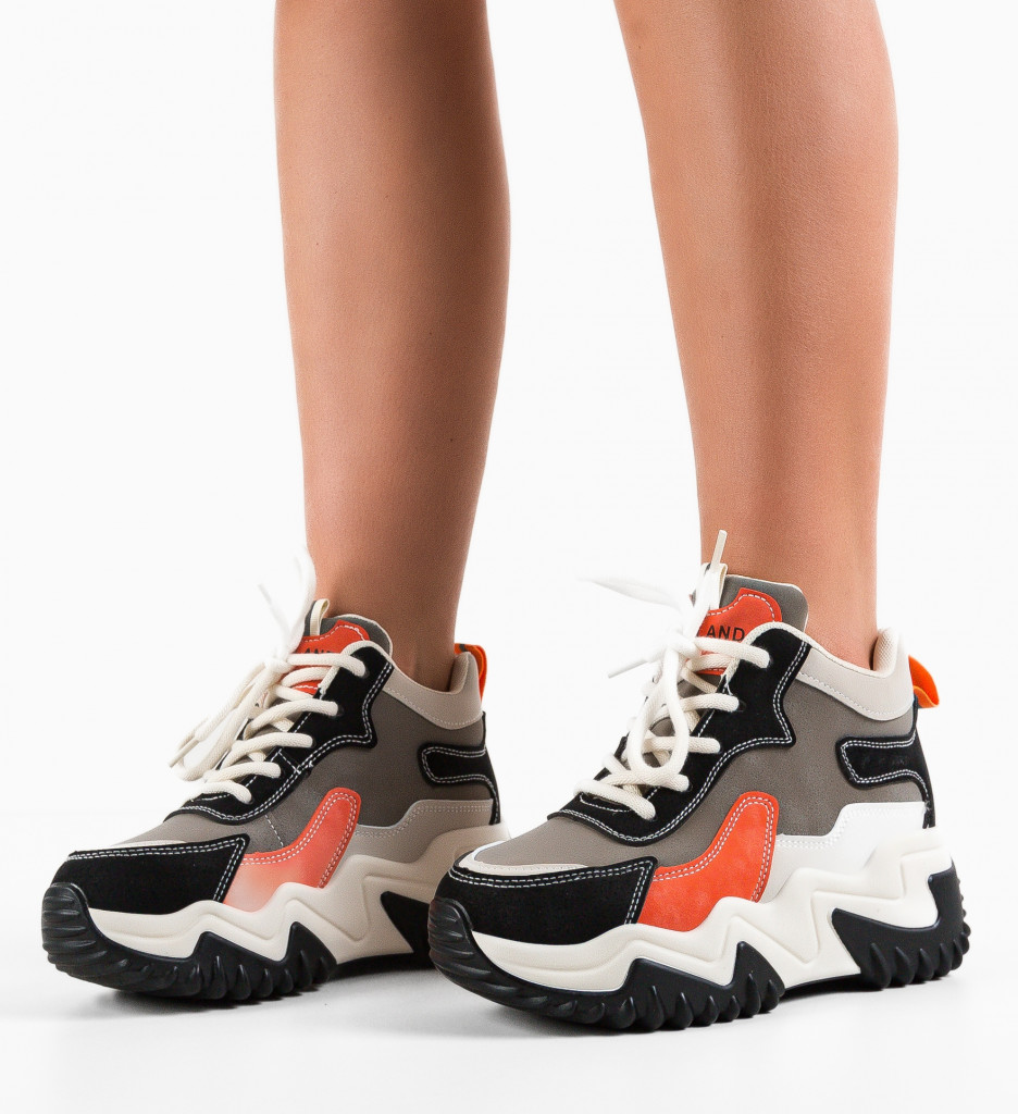 Sneakers Dama Orangyna Gri - Confort Sport - imagine 3