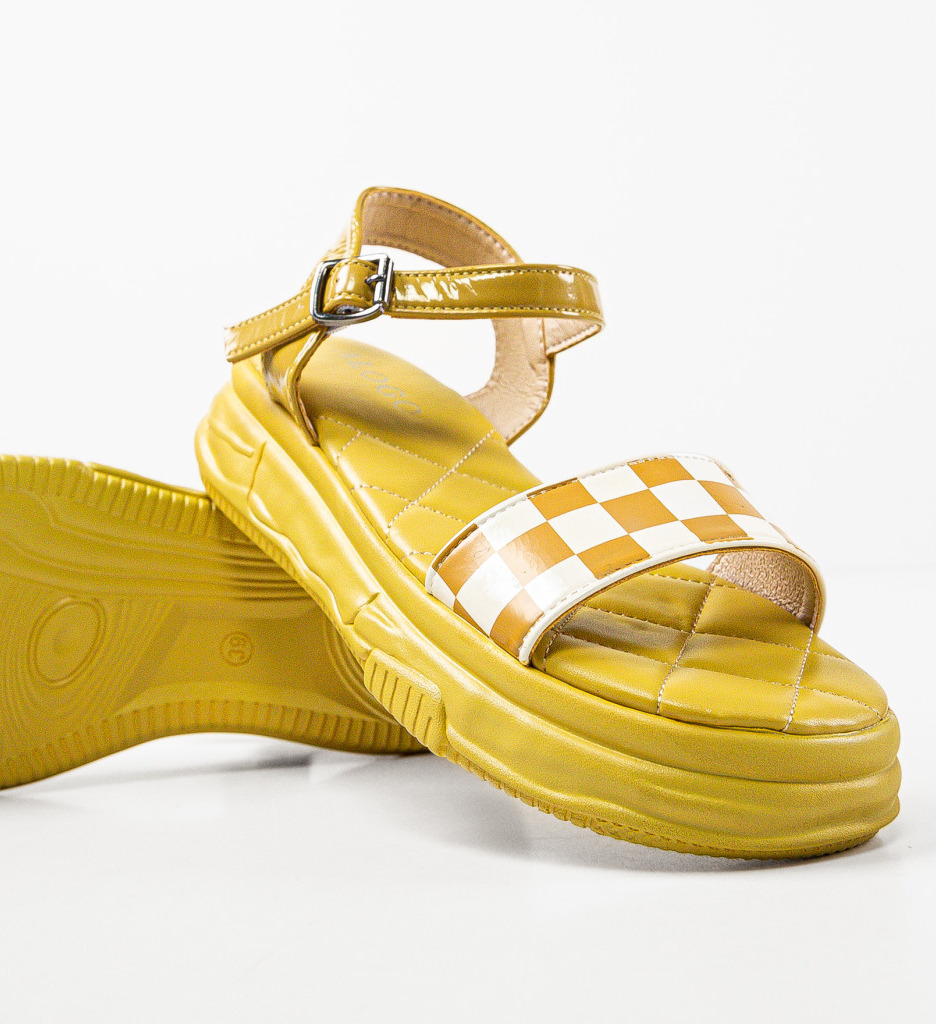 Sandale Dama Lakshmi Galbene | Stil Elegant - imagine 6