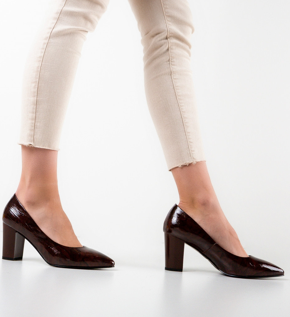 Pantofi Dama Stevenson Grena - Eleganță și Stil - imagine 3