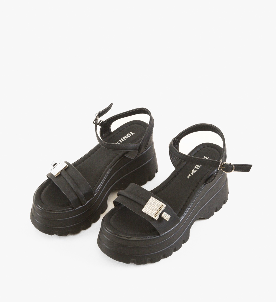 Platforme Dama Jujyju Negre - Stil Urban Modern - imagine 4