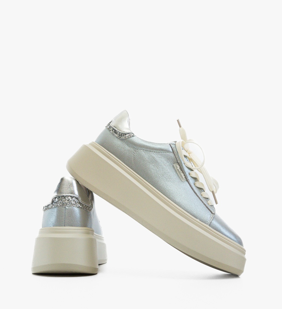 Pantofi Casual Lalere Argintii Eleganți - imagine 8