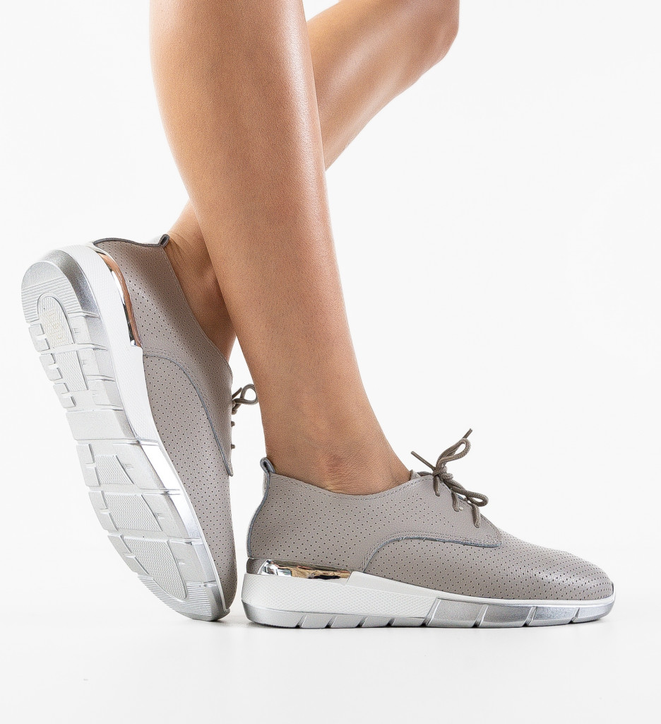 Pantofi Casual Albert Gri Confort - imagine 2