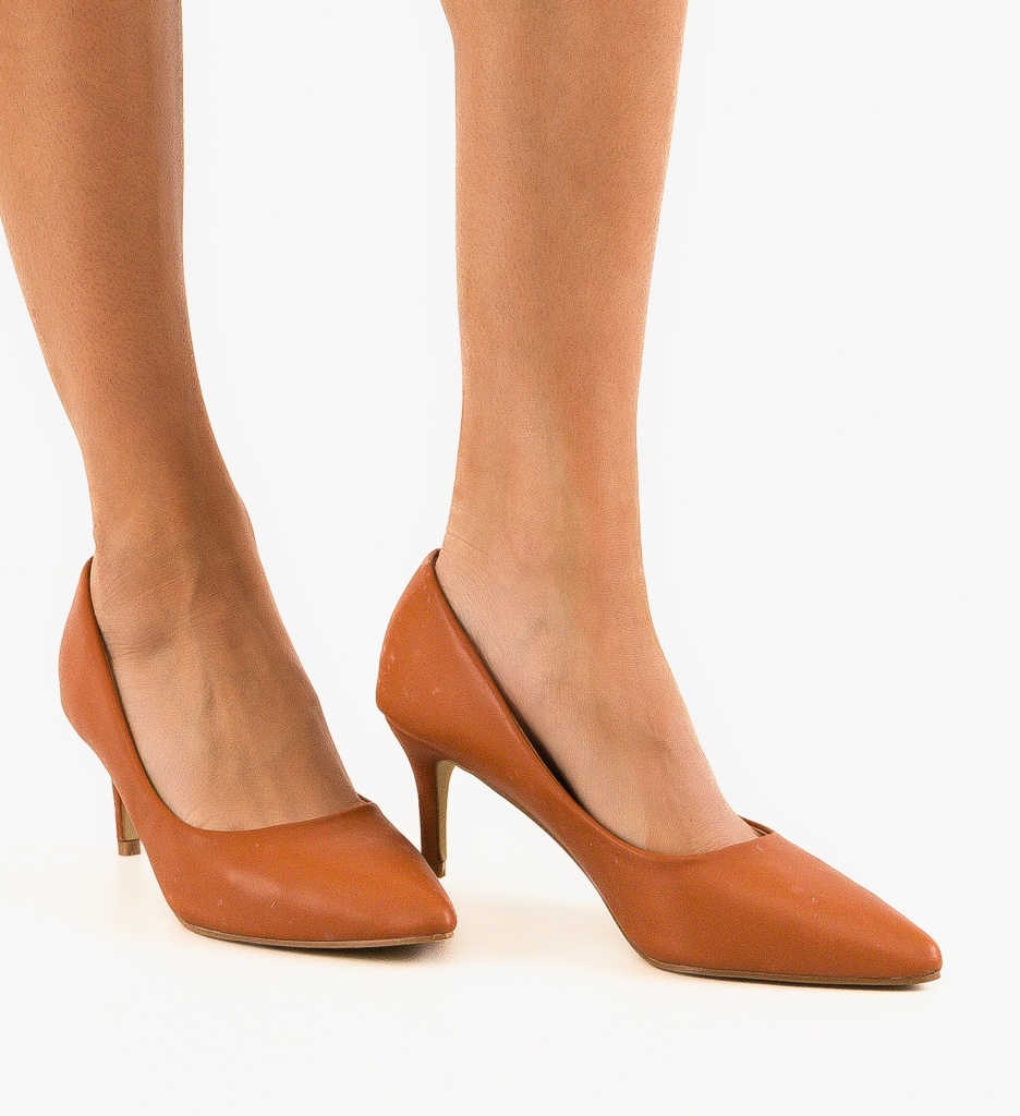 Pantofi Cheloo Camel cu Toc - Eleganță Asigurată - imagine 2