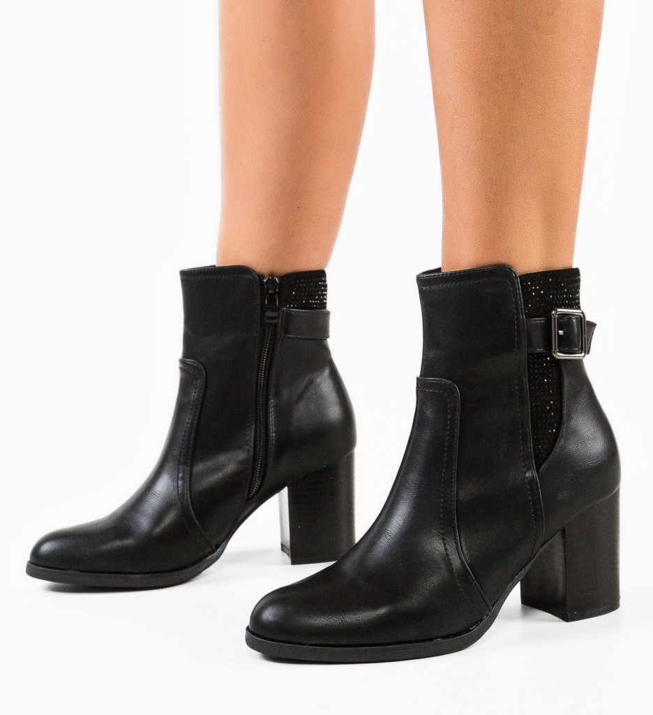 Botine Dama Kiana Negre | Eleganta si Confort - imagine 2