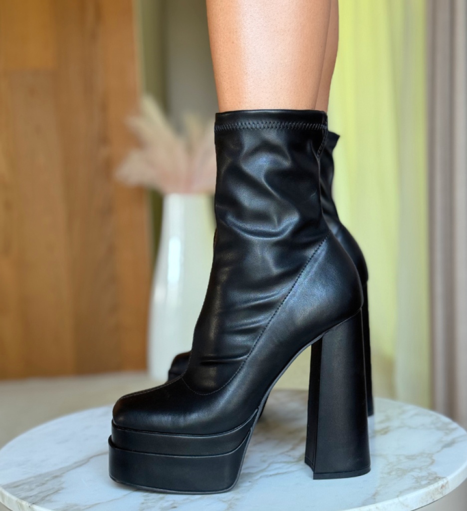 Botine Dama Platouy Negre - Eleganță și Confort