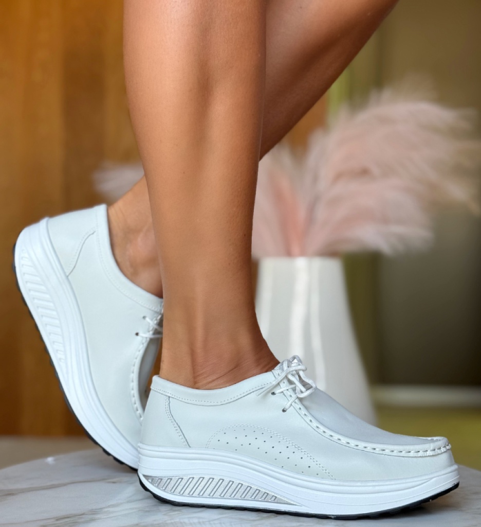 Pantofi Casual Roly Alb 2 - Confort și Eleganță