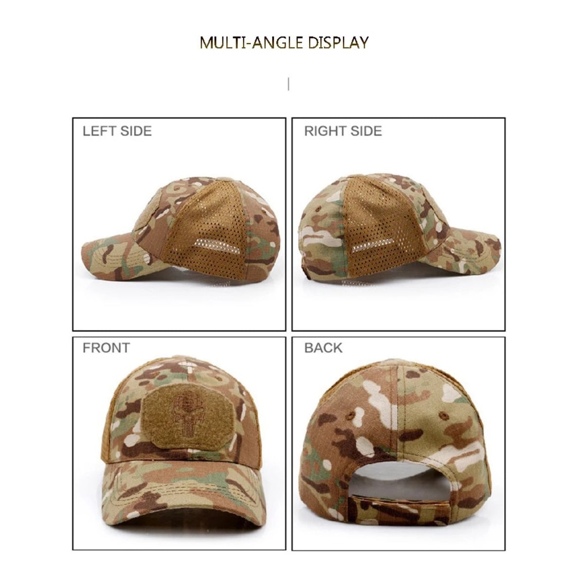 Sapca Picadili Barbati Ajustabila Bej Militar - imagine 2