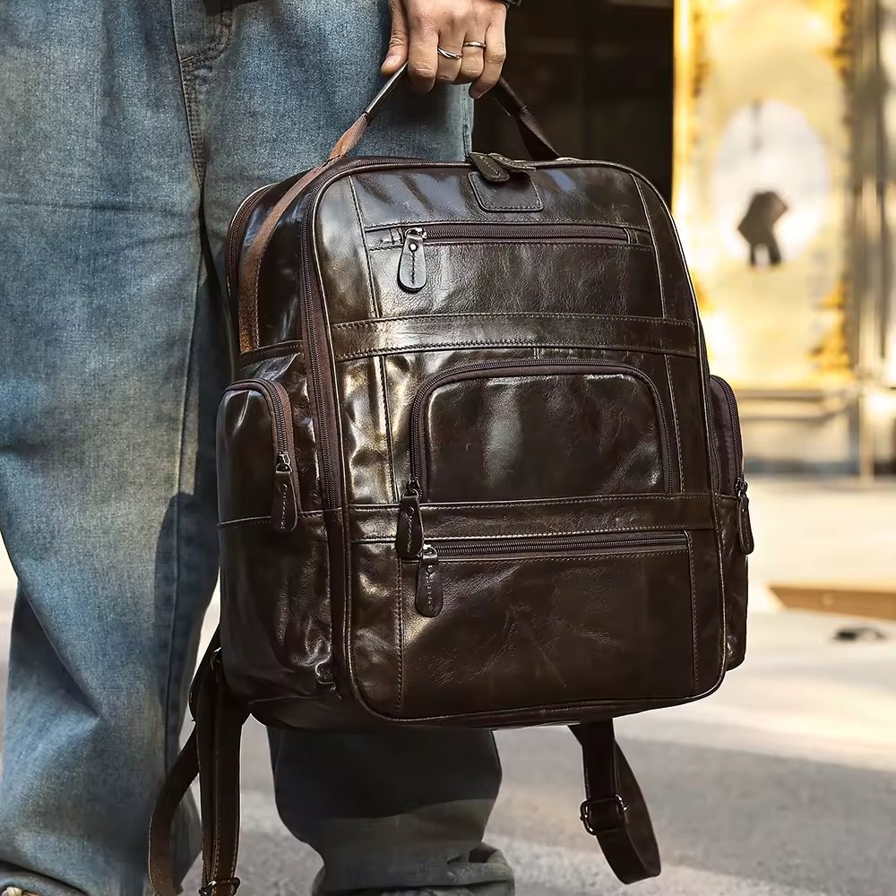 Rucsac Barbati Delis Emeric GT3325 Piele Naturala - imagine 2