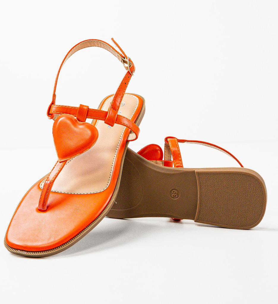 Sandale Dama Judita Portocalii | Stil Unic - imagine 8