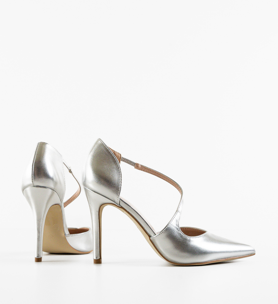 Pantofi Felipe Argintii | Eleganță la Evenimente - imagine 6