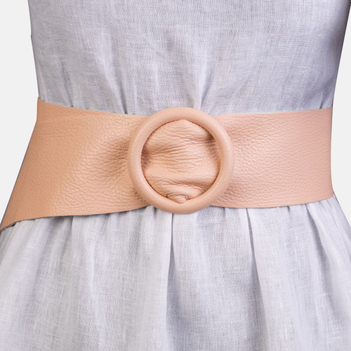 Curea Roz Pal Eleganta Piele Naturală | Shopika