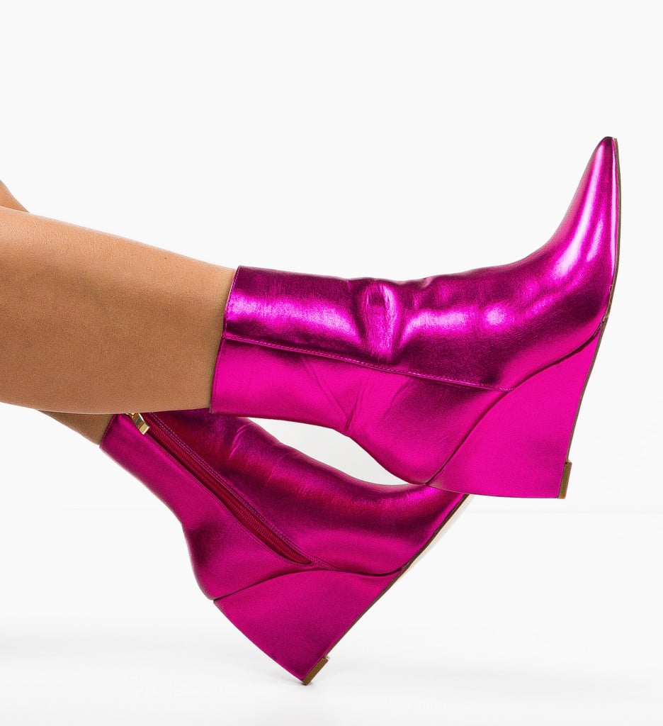 Botine Dama Delila Fuchsia - Eleganță Vibrantă - imagine 4