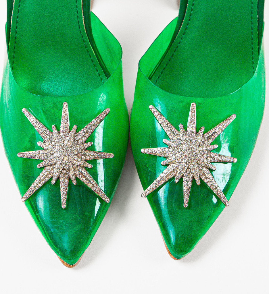 Pantofi Sheppard Verzi cu Toc Elegant - imagine 7
