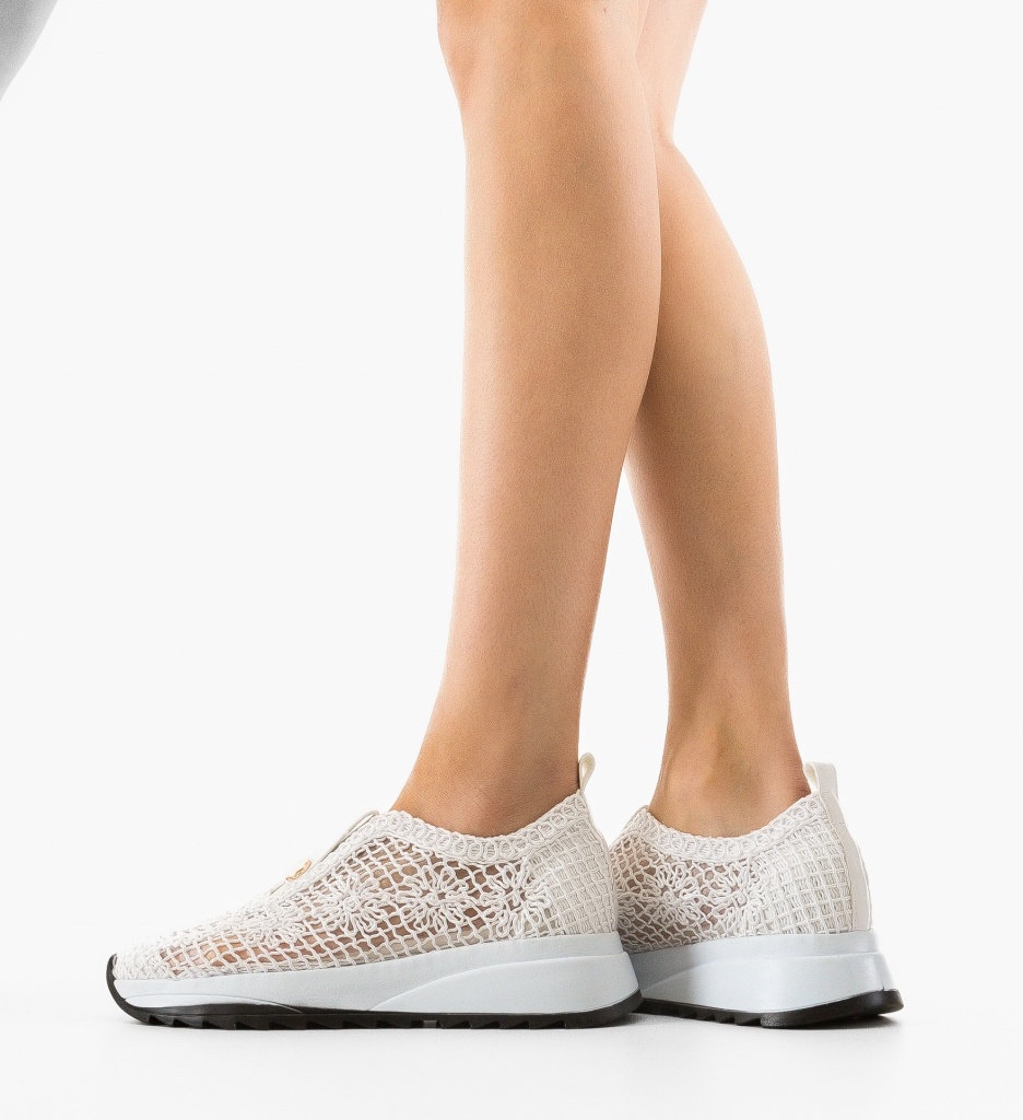 Sneakers Dama Selima Albi - Confort și Stil - imagine 2