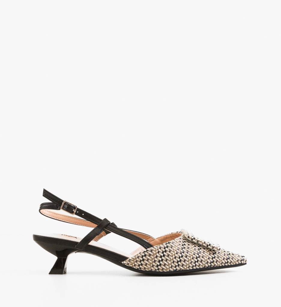 Pantofi Dama Calvin Negri Eleganți cu Toc - imagine 6