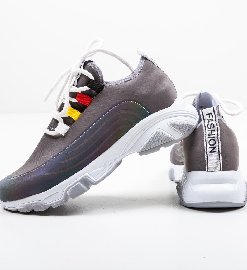 Pantofi Sport Brookes Gri - Confort Maxim - imagine 6