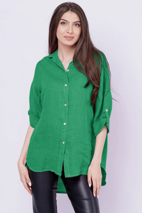 Cămașă In Verde Lejeră | Shopika