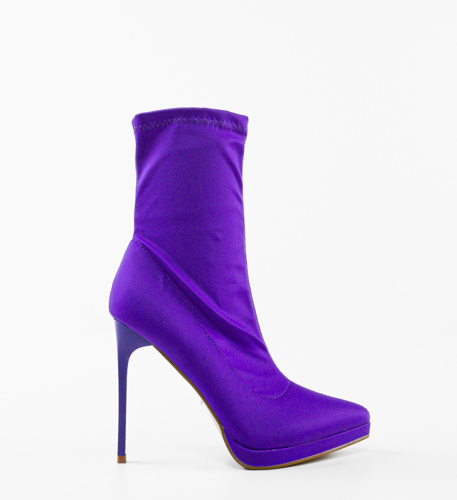 Botine Scarl Mov Dama | Design Elegant - imagine 5
