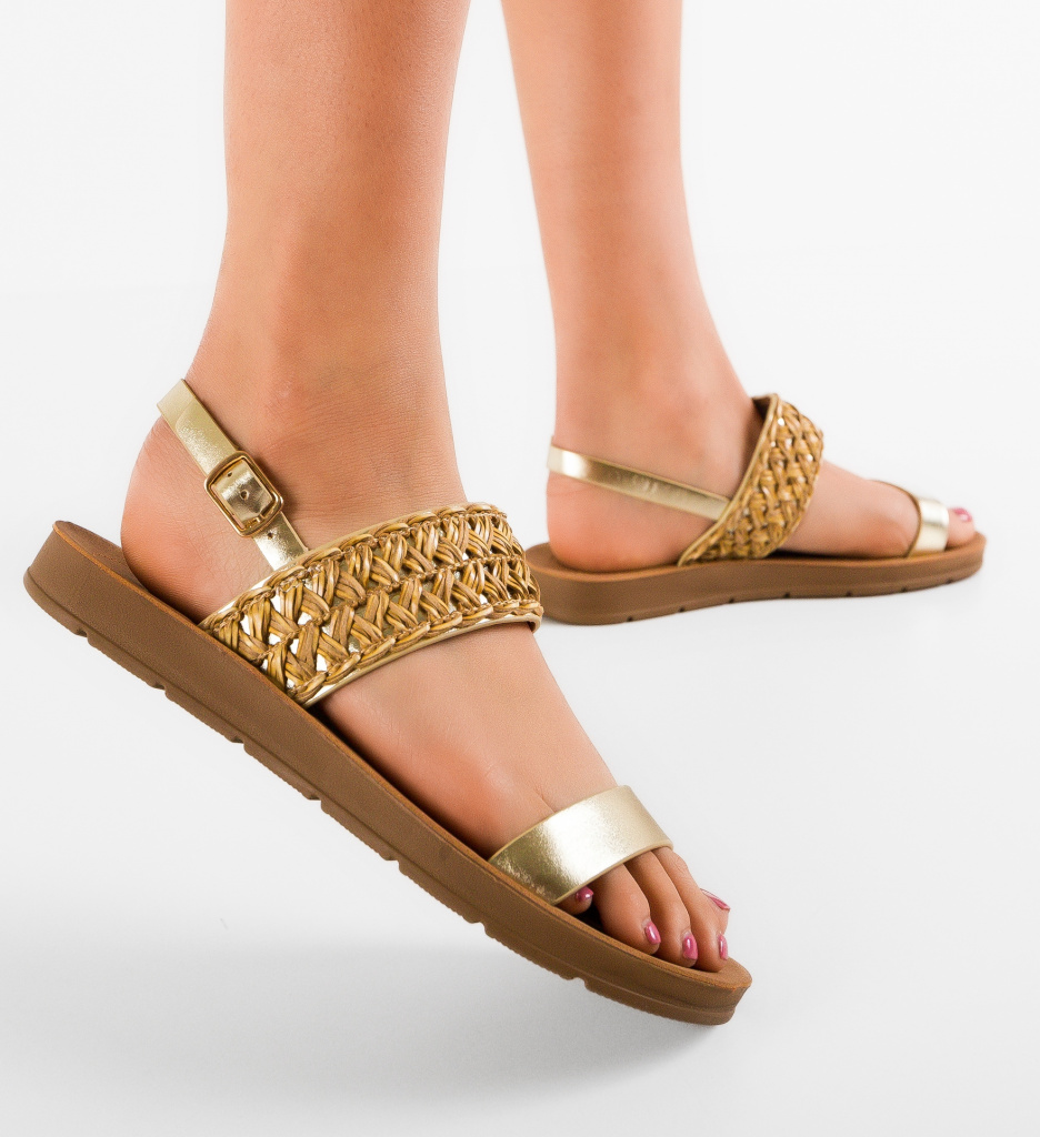 Sandale Dama Floreno Aurii | Stil si Eleganta - imagine 3