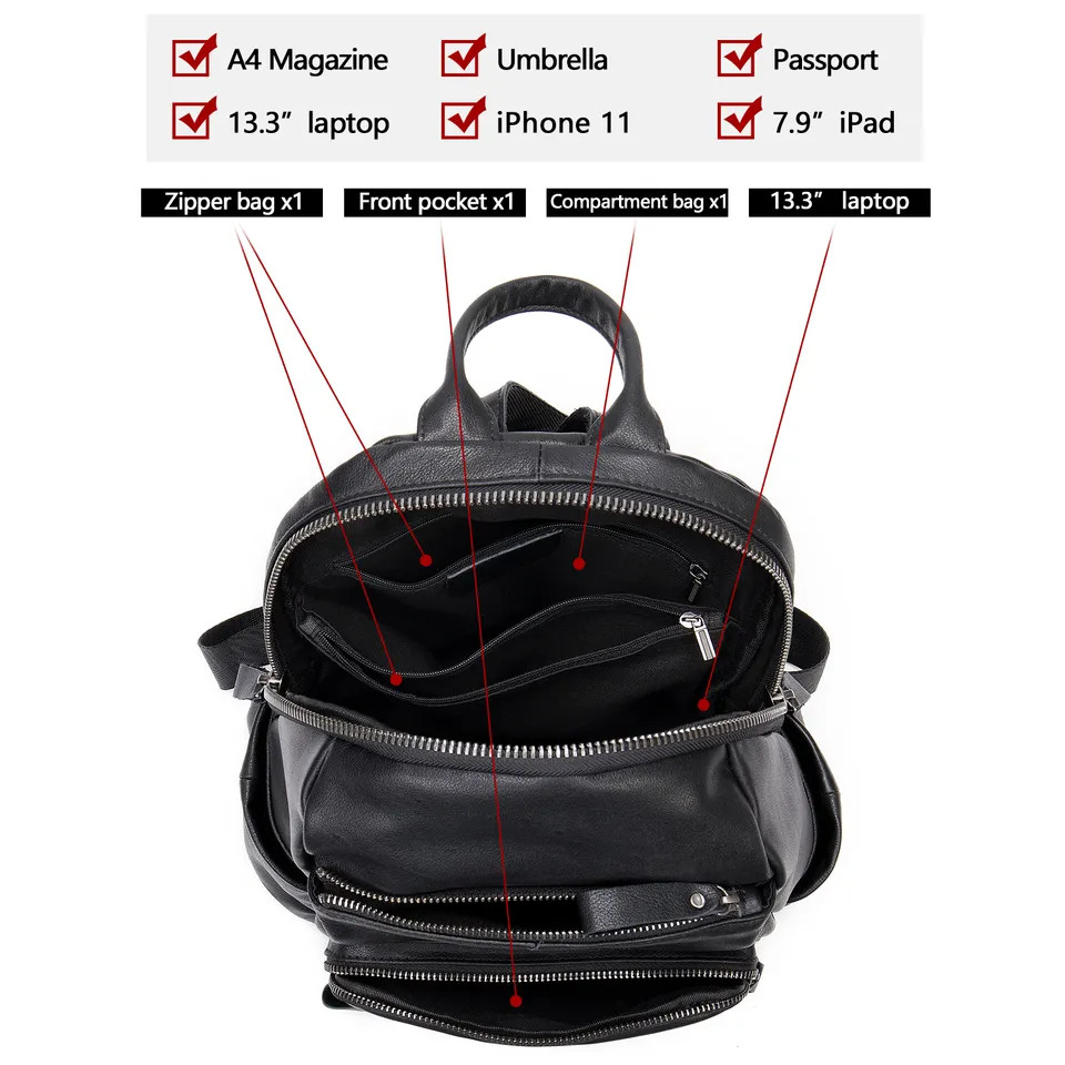 Rucsac Dama Delis Kavindra GT2051 Piele Naturala - imagine 5
