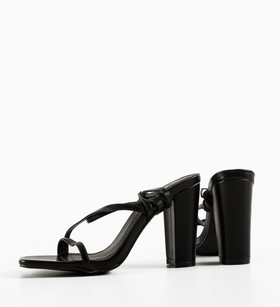 Sandale cu Toc Inga Negre | Eleganță și Stil - imagine 7