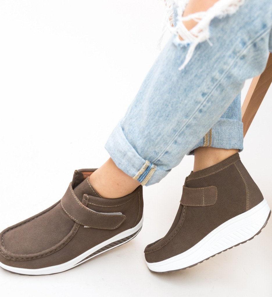 Pantofi Casual Misha Khaki - Confort și Stil - imagine 3