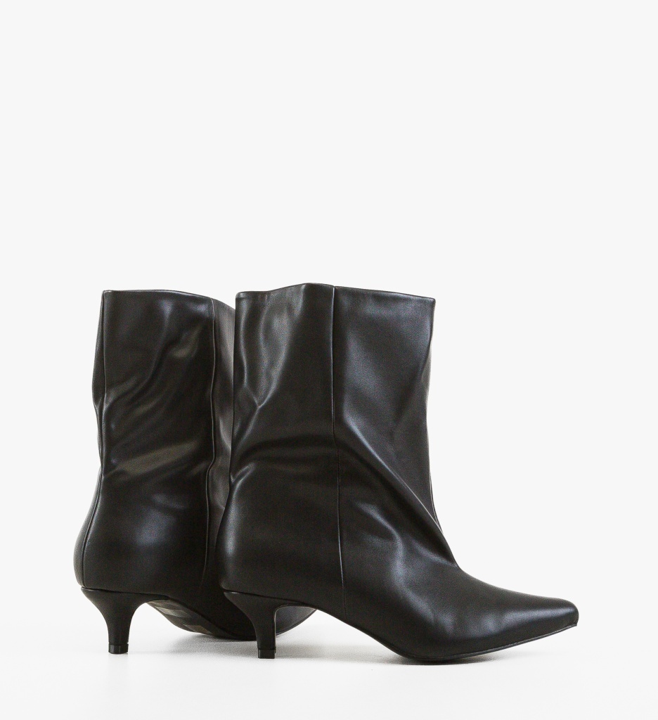 Botine Cow Negre 2 Depurtat - Eleganță și Confort - imagine 2