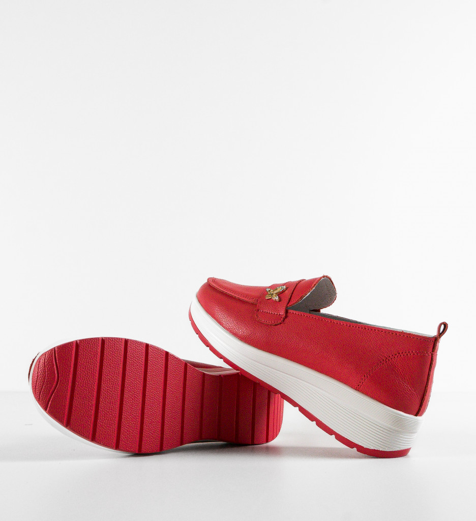 Pantofi Casual Elvina Rosii - Confort și Stil - imagine 7