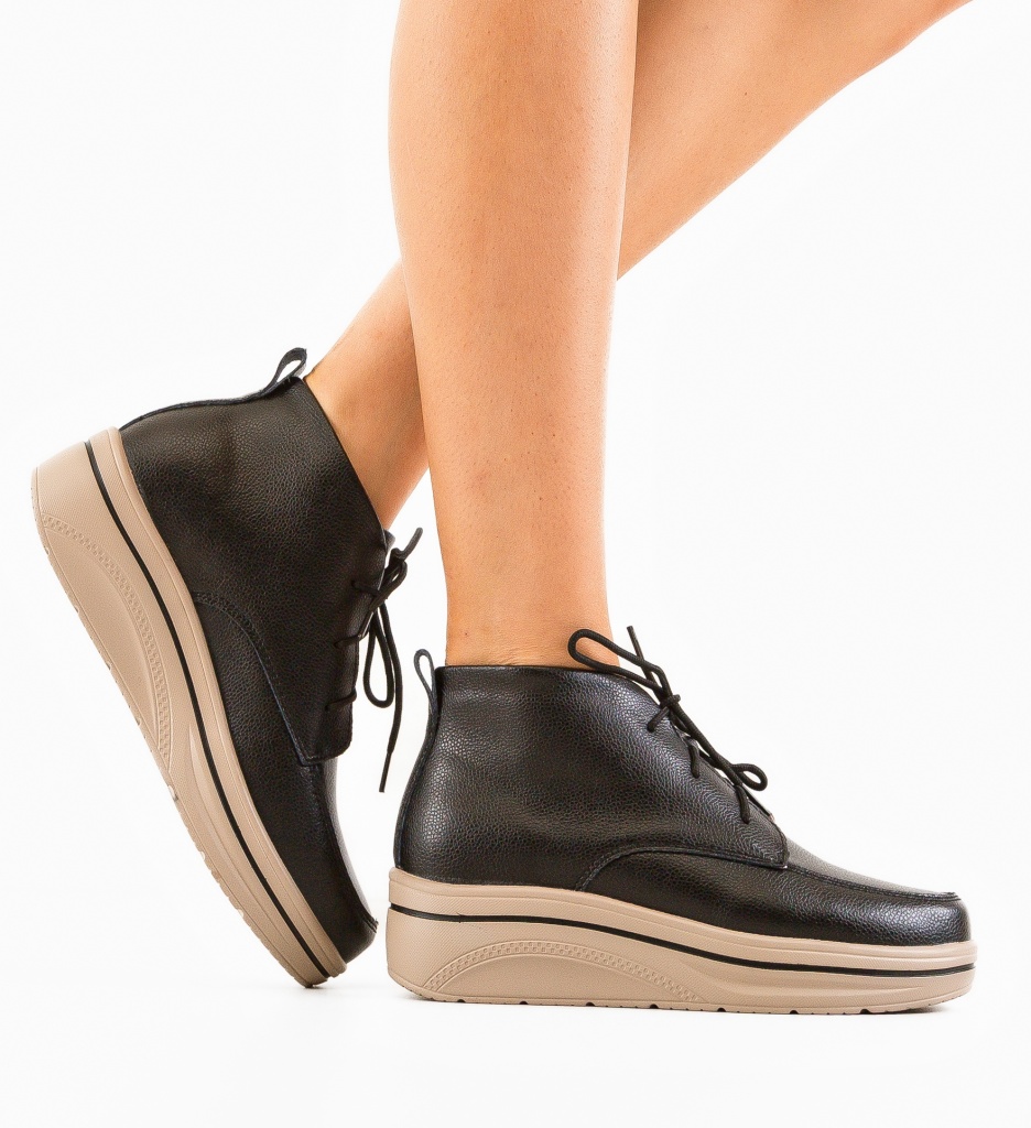 Pantofi Bergamon Negri - Confort și Stil Casual - imagine 2