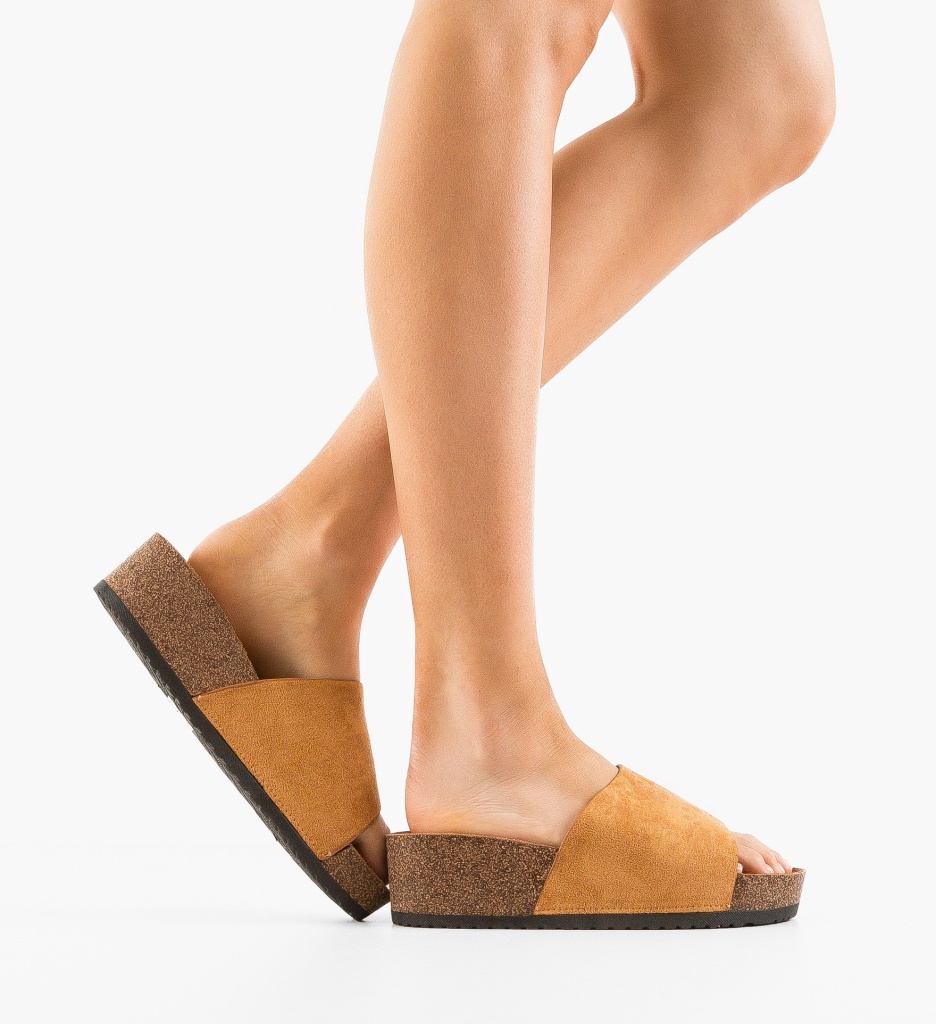 Sandale Papuci Tapan Camel - Eleganță Casual
