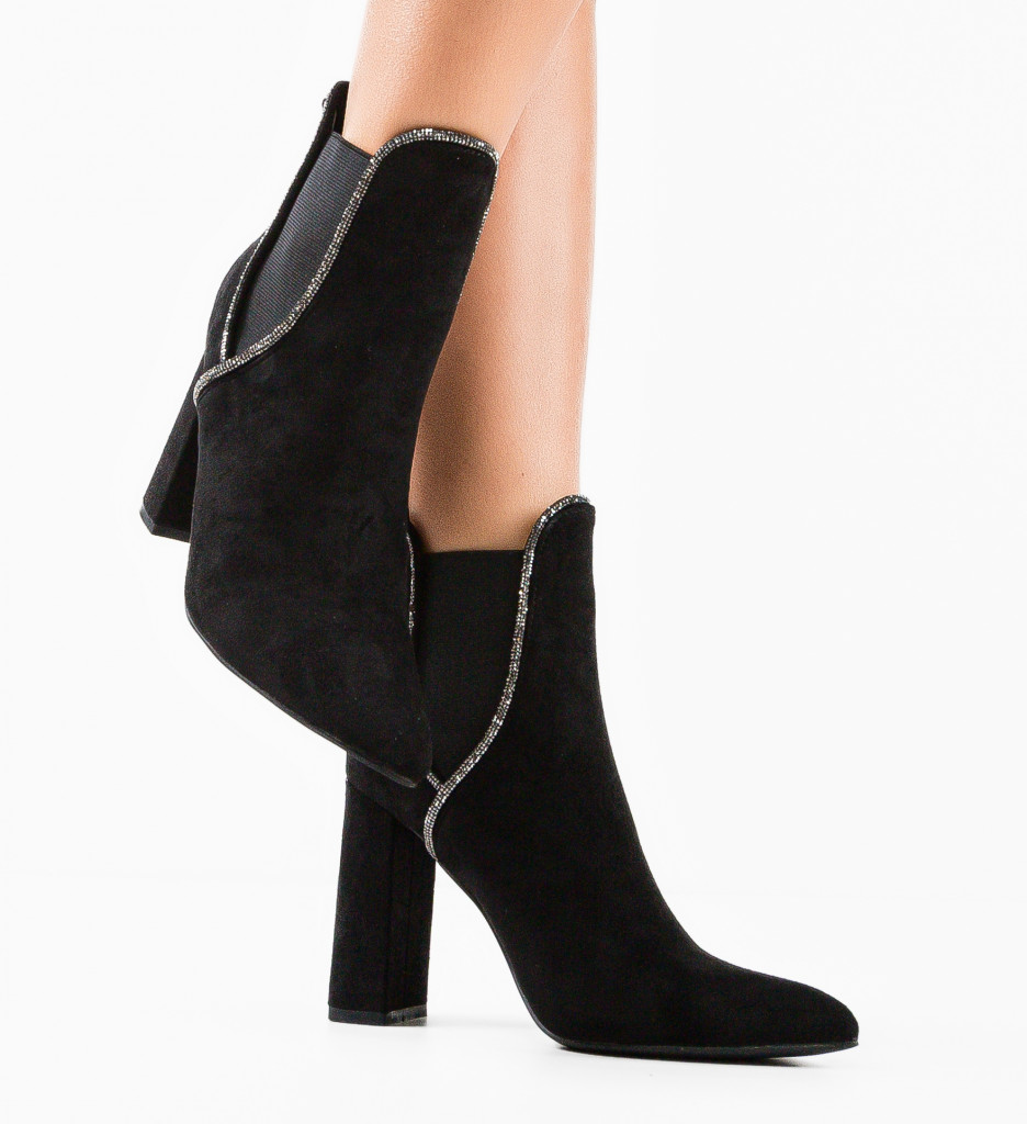 Botine Dama Mckay Negre | Eleganță și Stil - imagine 3