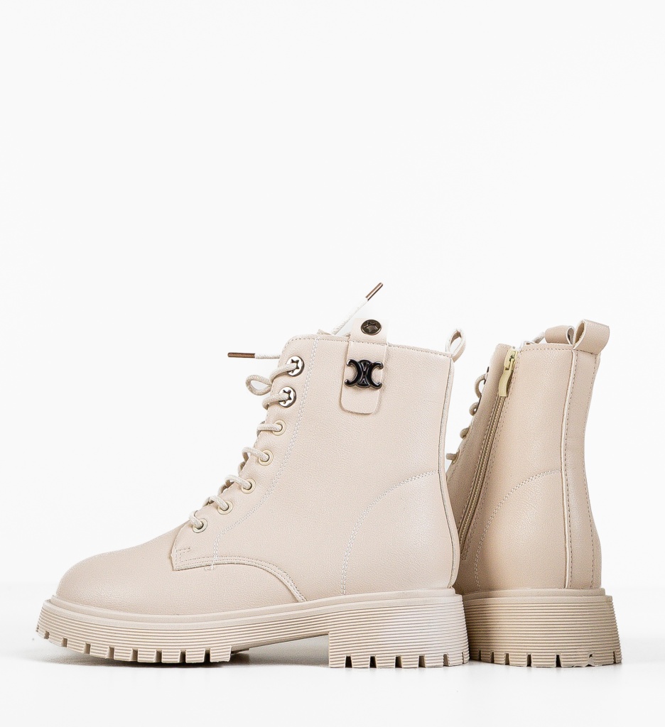 Ghete Dama Bej Elegante - Confort & Stil - imagine 7