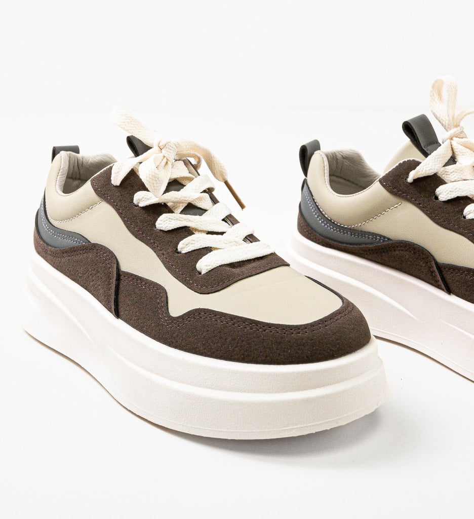 Sneakers Dama Oradela Khaki | Confort și Stil - imagine 9