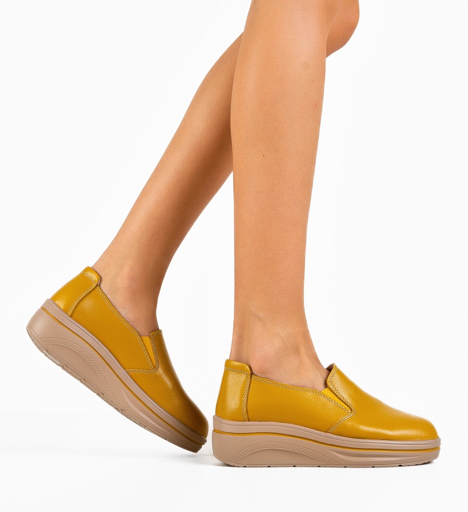 Pantofi Casual Alpino Galbeni - Confort și Stil - imagine 2