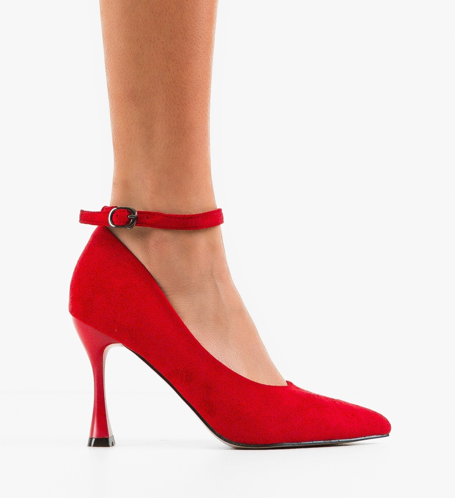 Pantofi Opium Rosii | Eleganți cu Toc - imagine 6