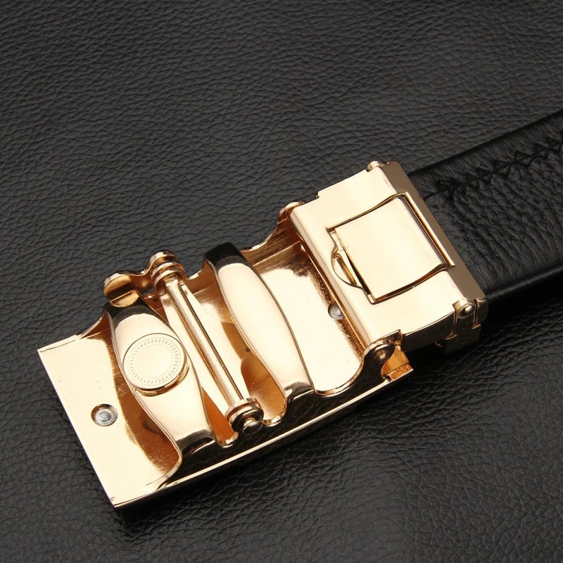 Curea Barbati Delis C-45 Negru-Auriu | Design Elegant - imagine 2