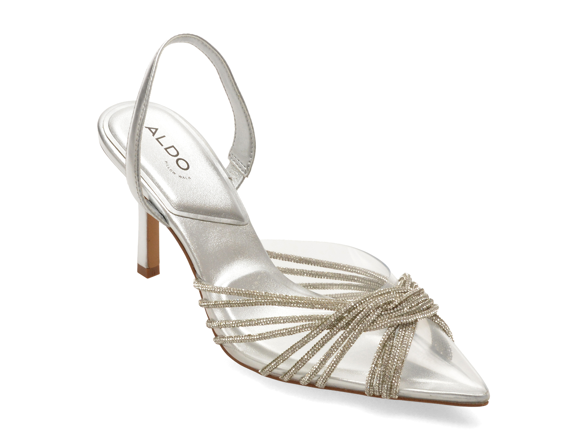Pantofi ALDO Argintii Eleganti din Piele Ecologica
