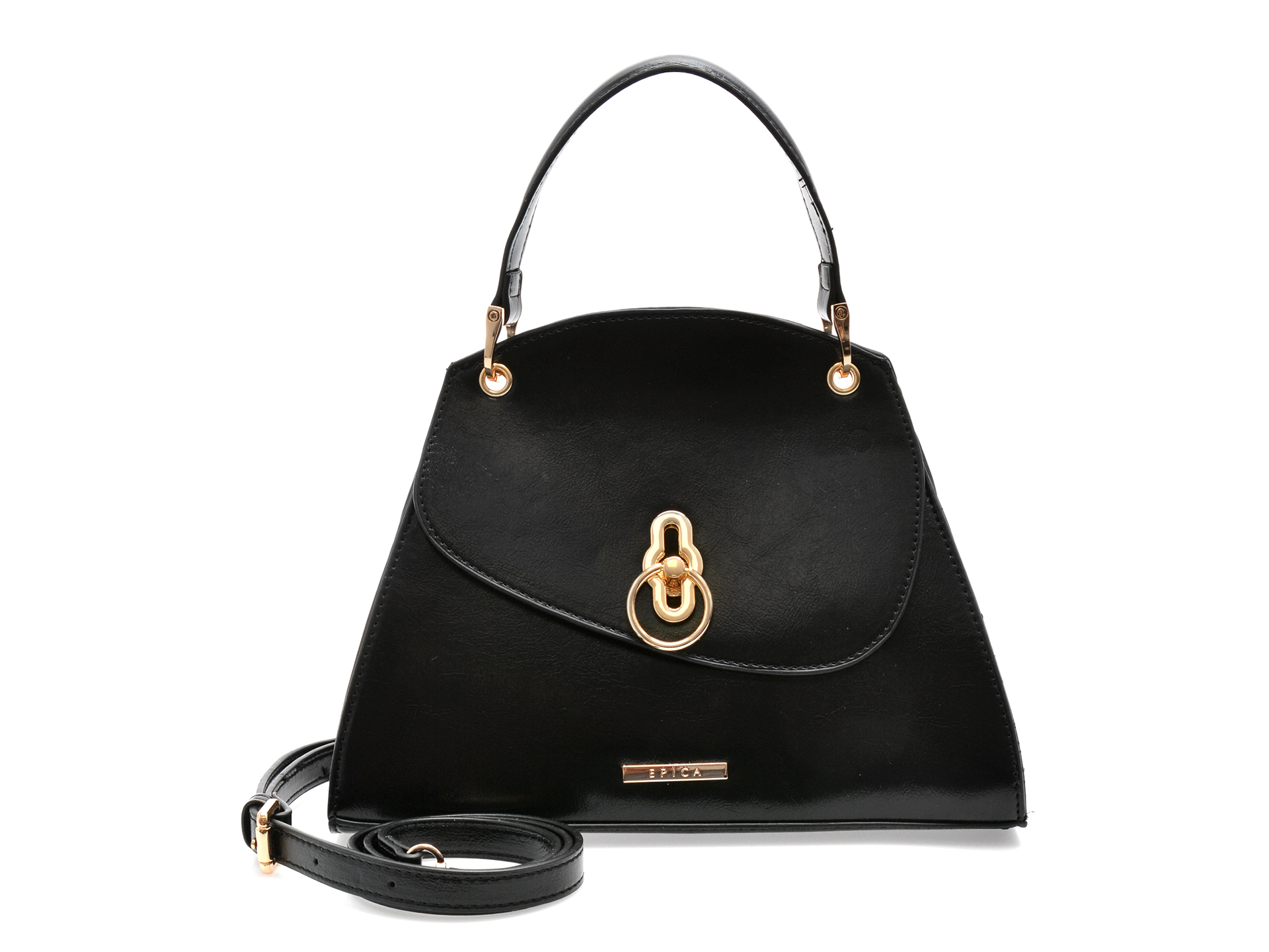 Geanta Epica Neagra Piele Ecologica | Eleganta