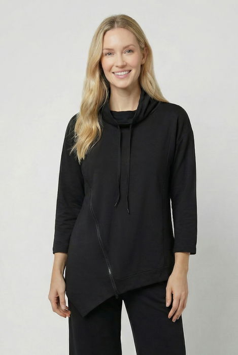 Bluza Tunică Pierino Asimetrică Neagră