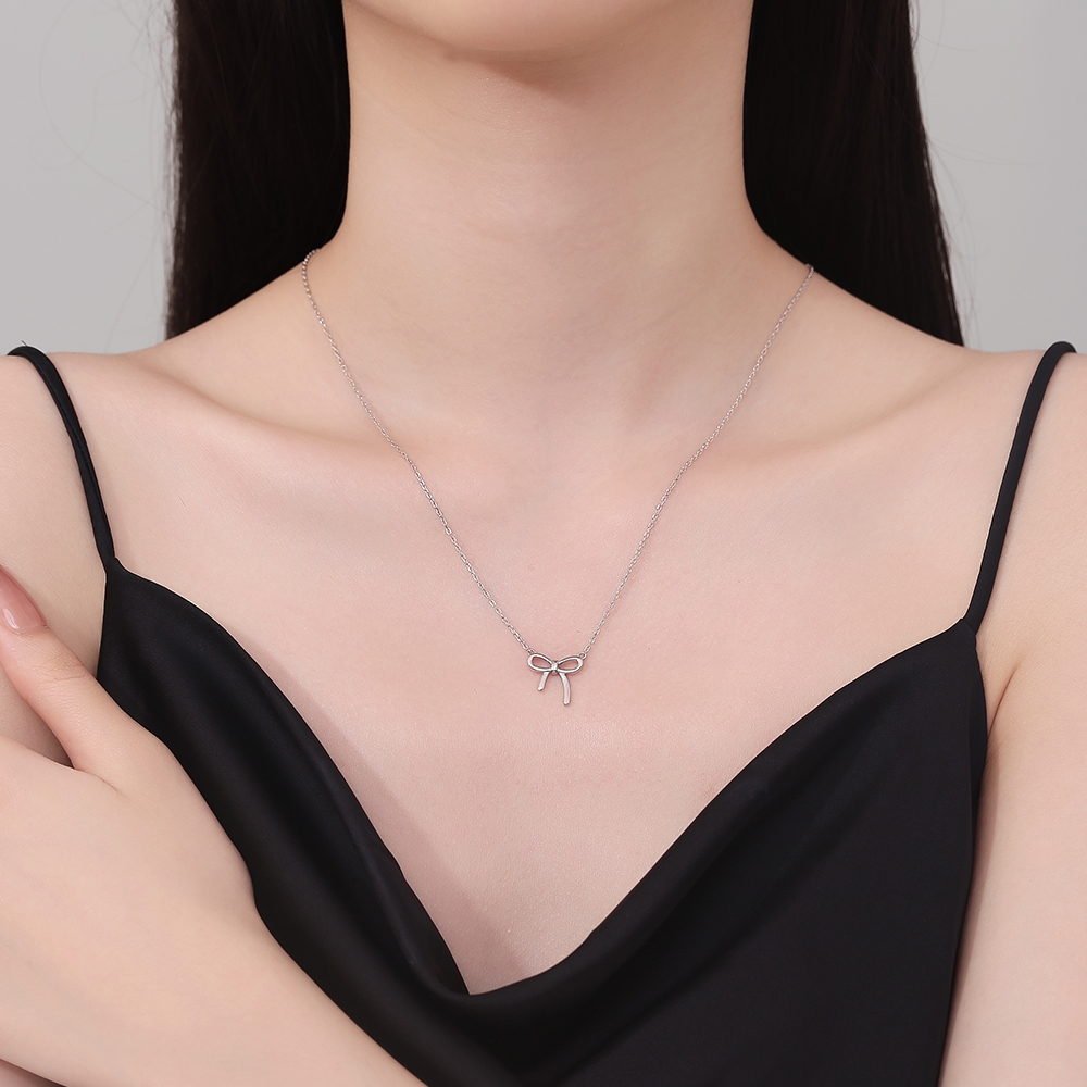 Lanțisor Argint Haifeng Model Fundiță Placat Rodiu - imagine 2