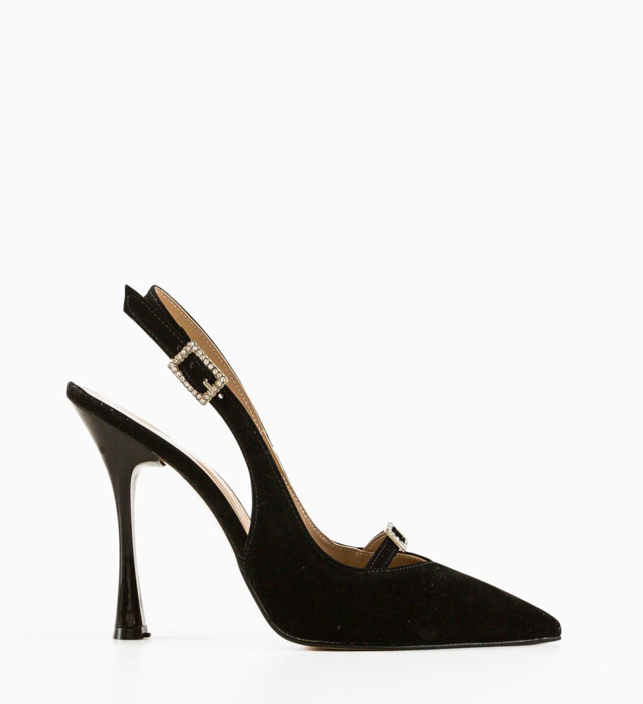 Pantofi Zeroun Negri cu Toc Eleganți - imagine 8