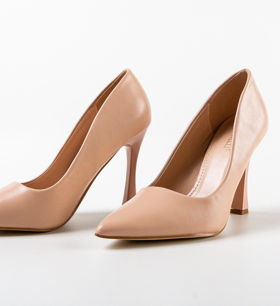 Pantofi cu Toc Pakun Bej | Eleganță Modernă - imagine 6