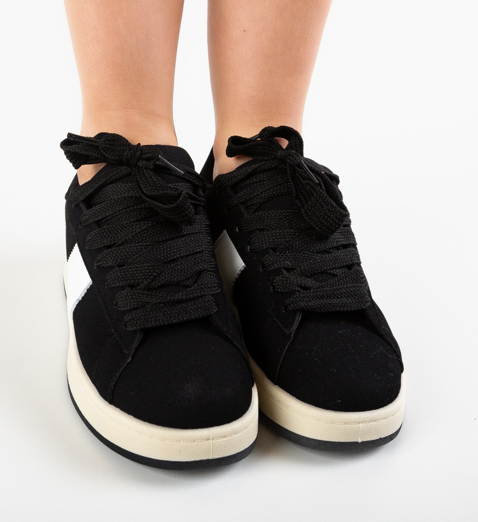 Sneakers Kionba Negri - Confort și Stil Urban - imagine 4