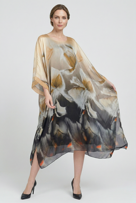 Rochie matase Shopika | Croi amplu eleganta casual